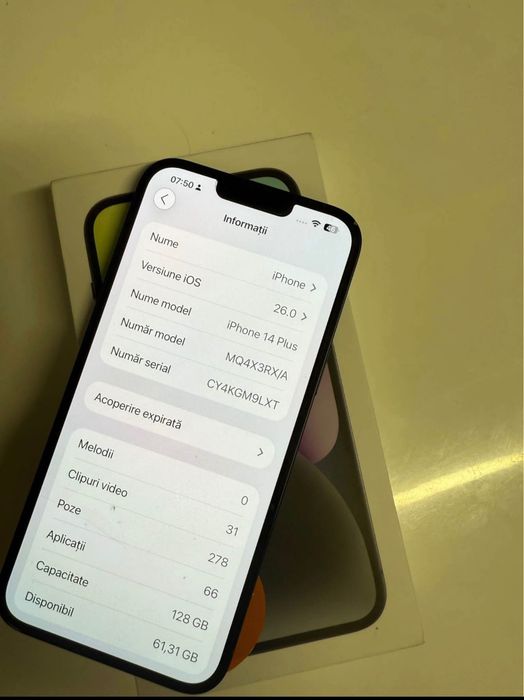 iPhone 14 Plus folosit-stare foarte bună