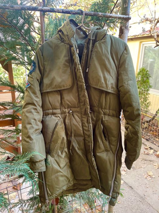 Geaca one size vernil  cu glugă