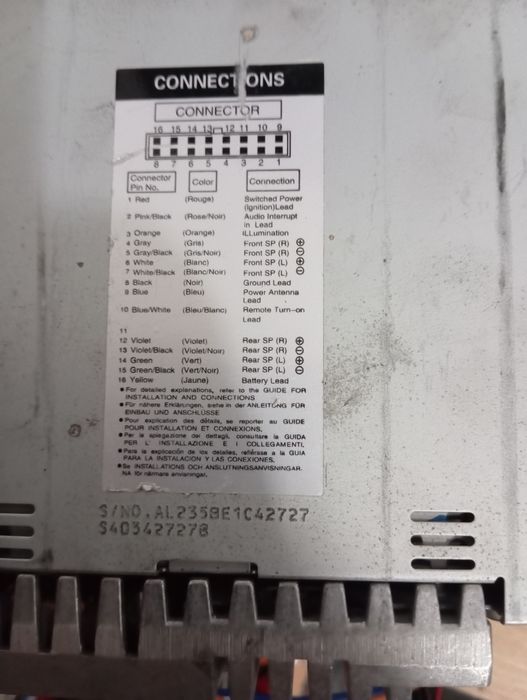 Radio Cd auto Alpine 2Din