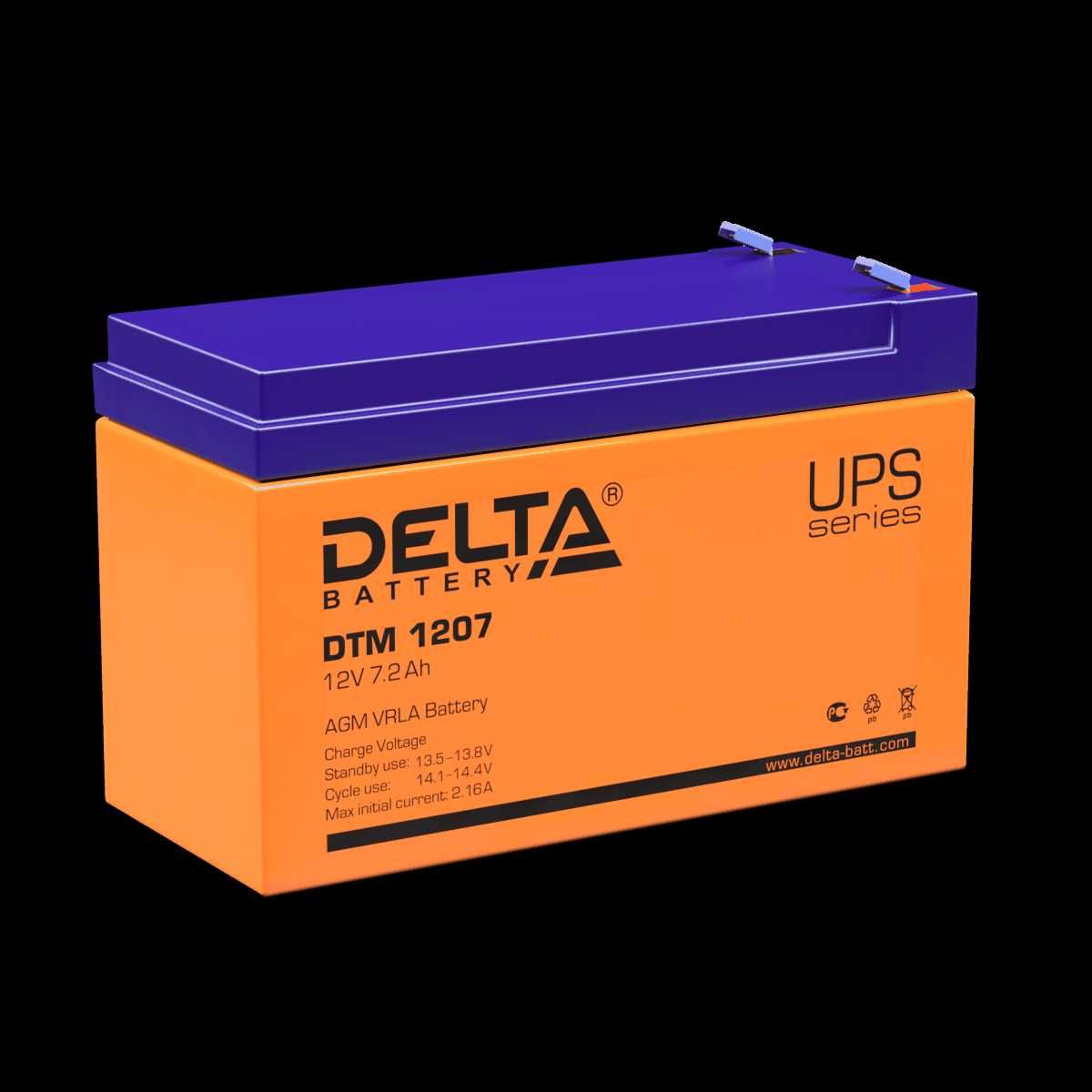 Аккумуляторные батареи Delta DTM 12V 7Ah аккумулятор для ИБП
