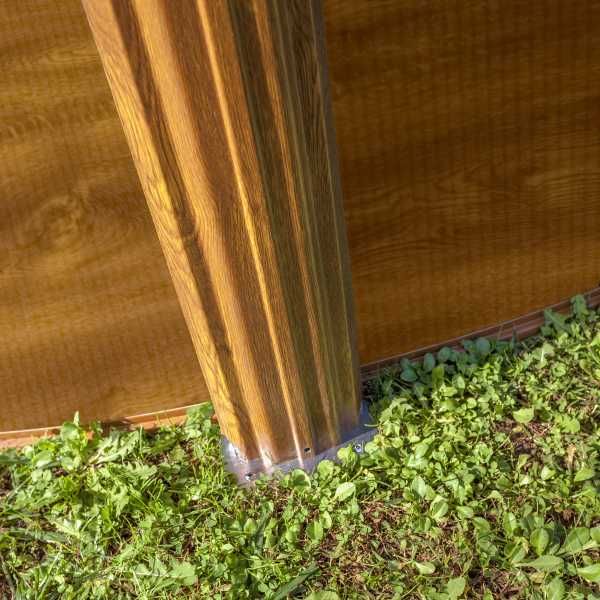 Piscina supraterana metalica imitatie lemn 500x300cm - Made in Spain