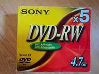 Sony DVD-RW 5 Pack discs 120 min ReWritable 4.7 GB