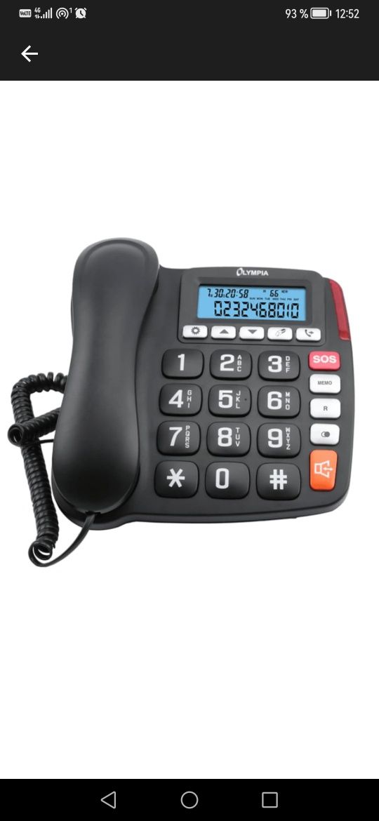 Pentru Seniori , telefon fix Olympia ergonomic 4220