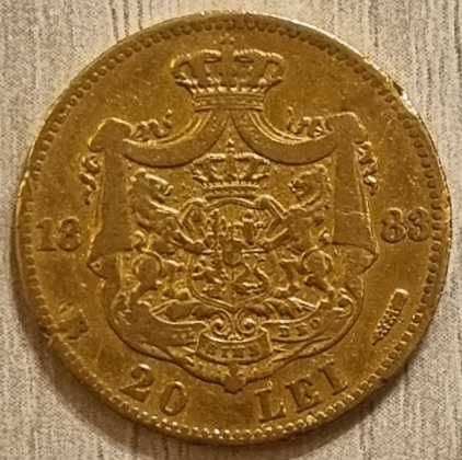 Moneda aur 20 Lei 1883, Carol I