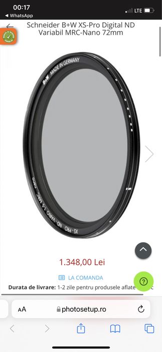 Filtre ND Var Polarizare B+W Heliopan Tiffen Nikon Hoya 67mm 72mm 82mm