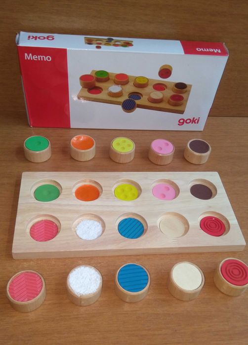 GOKI MEMO Дървен сортер по метод Монтесори за сензорика и око - ръка
