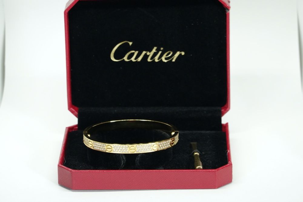 Bratara Cartier Love Diamond Auriu si Argintiu - Dama si Barbat