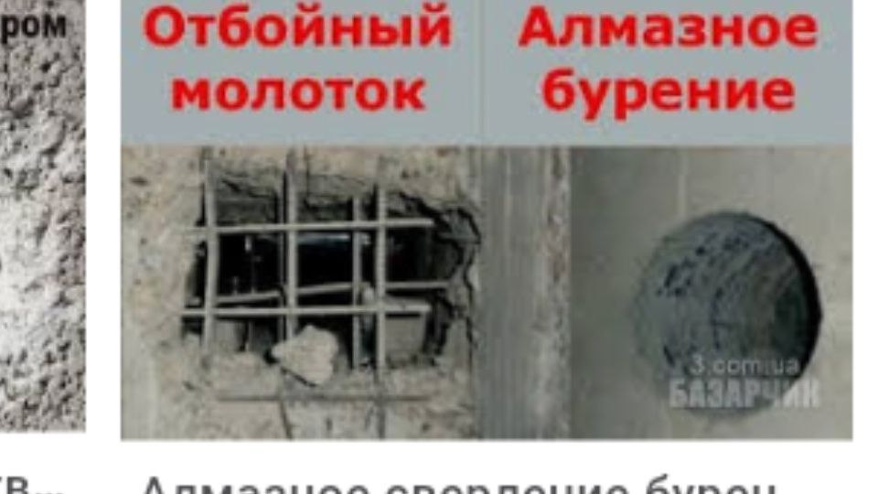 Алмазное бурение.  Алмазное сверление. Перфоратор . Отбойный молоток.