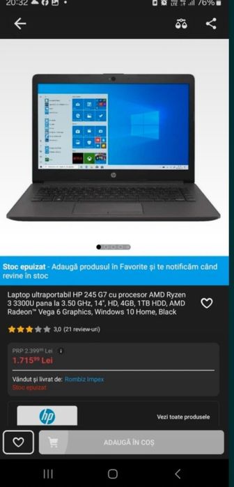 Laptop HP 245 g7