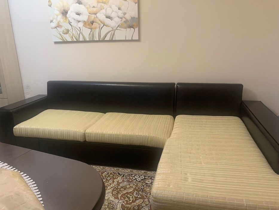 Холов диван, ъглов с лежанка и ракла