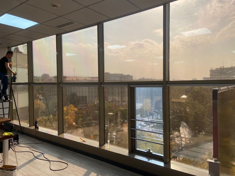 Матирование, оклейка, тонировка, плёнка, установка помещений, домов, о