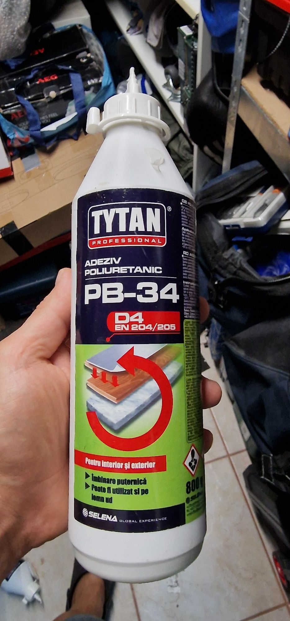 Adeziv poliuretanic, PB-34, Tytan, 800g