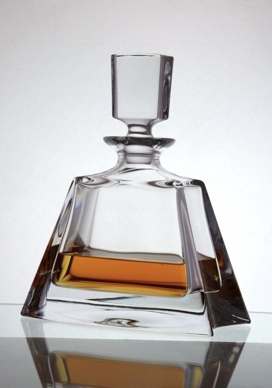 Set whisky cristal de Bohemia - decantor + 6 pahare - originale, Cehia