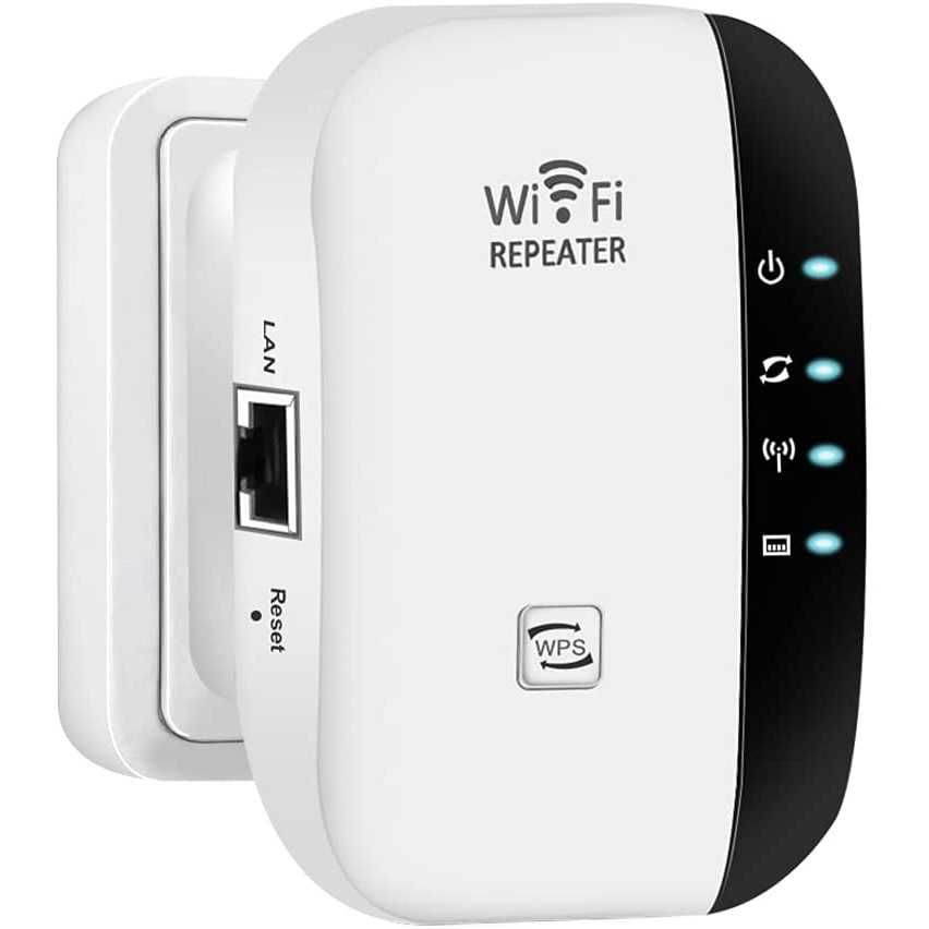 Усилвател за безжичен интернет, WiFi Repeater, 300Mbps, Бял