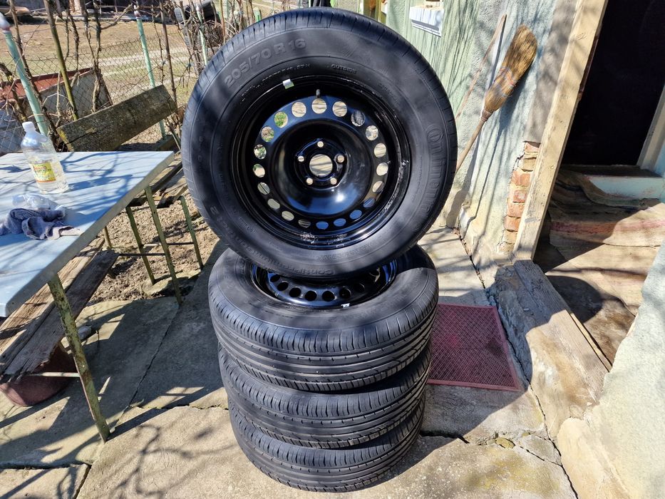 205 70 R 16 jante tabla cu cauciucuri de vara 5 x 105 DOT 2021 ET 38