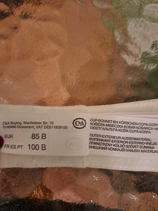 Sutien cu burete 85B C&A, Alb, Poliester, Elastan