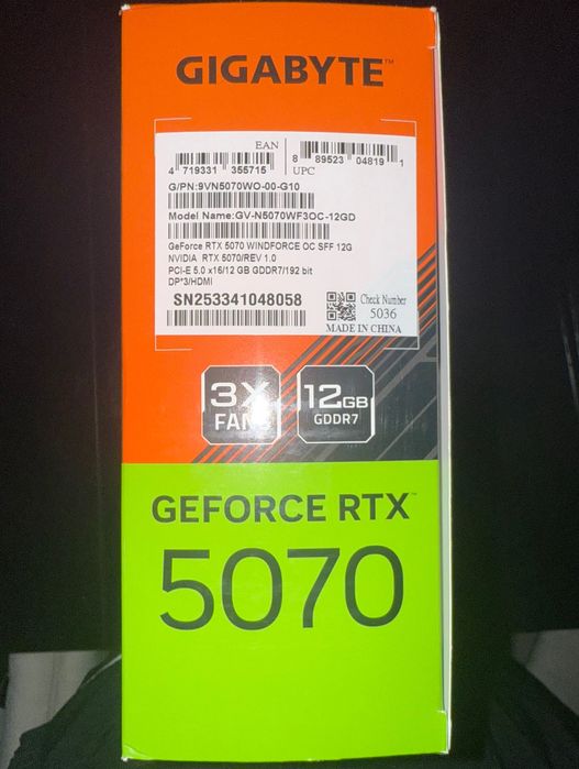Gigabite GeForce RTX 5070