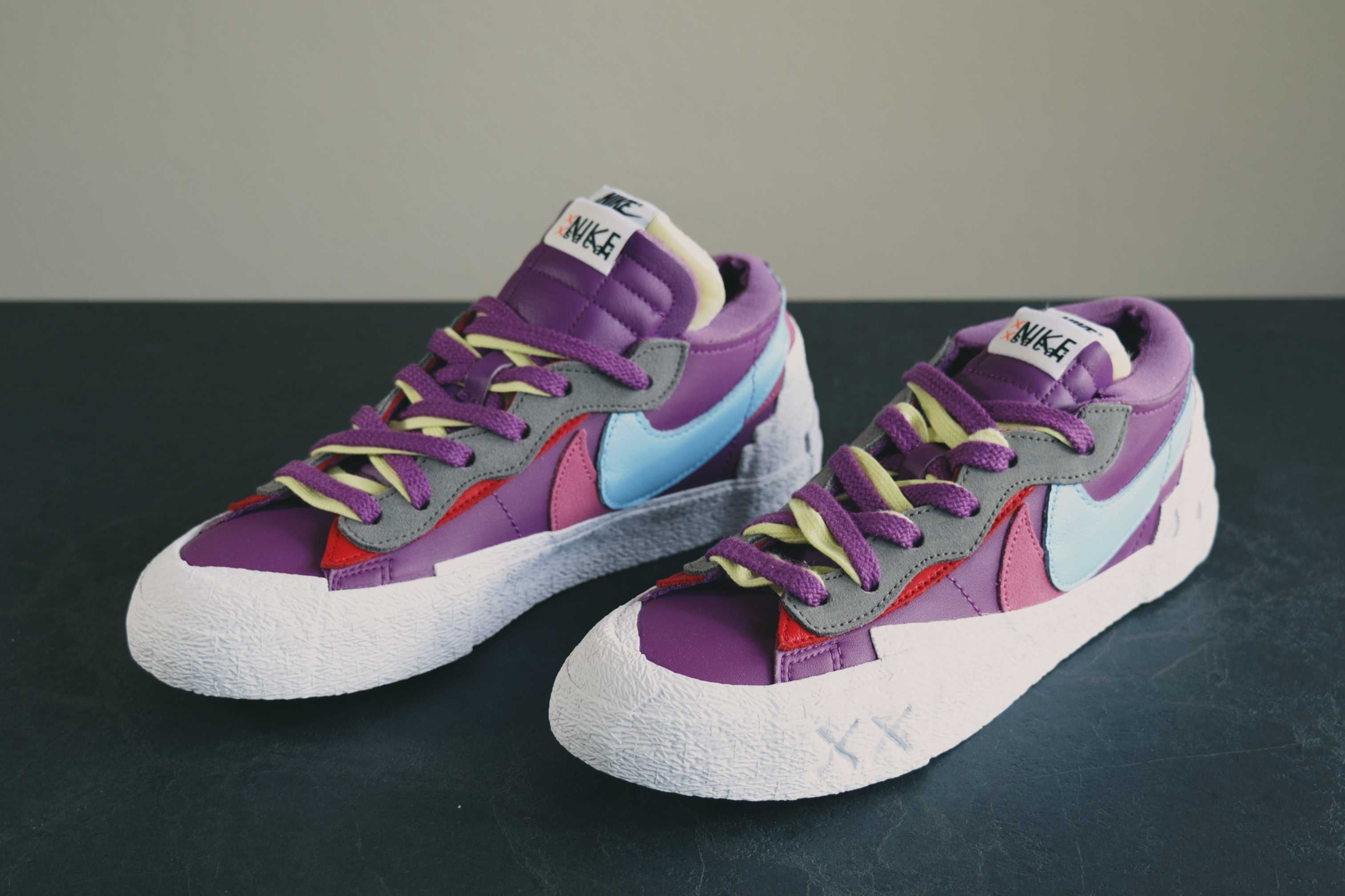 Нови! Nike x KAWS x Sacai Blazer Low "Purple Dusk" - 42 номер