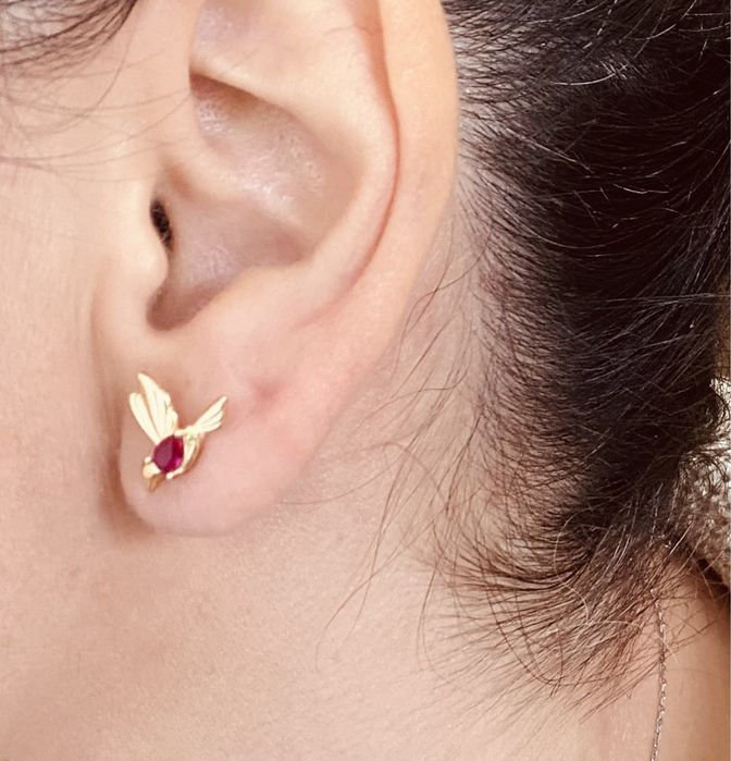 Cercei 925 argint colibri eleganti office