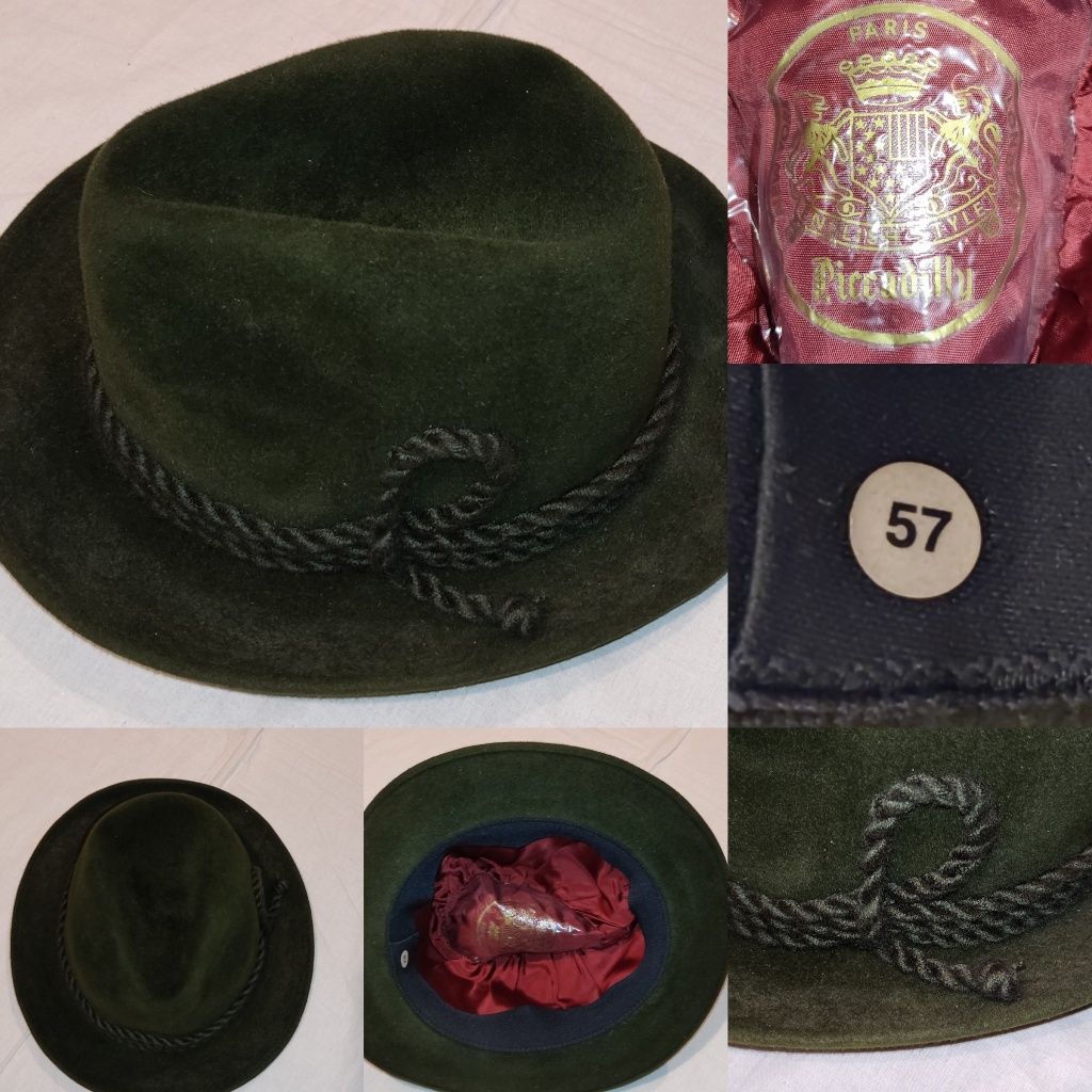 Pălărie vânător vânătoare 57 Piccadilly English Style pădurar verde
