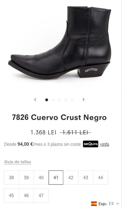 Ghete Sendra Spania piele neagra model 7826