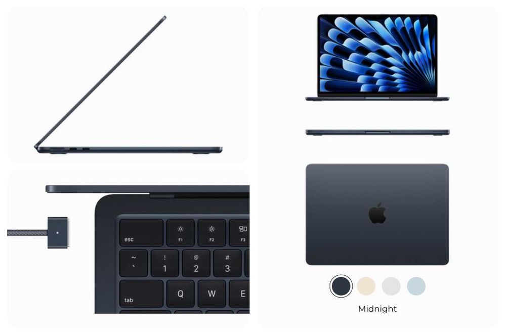 Ноутбук Apple MacBook Air M4, 13.6",16/256, 16/512, 24/512