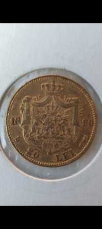 20 lei 1890 Aur , moneda