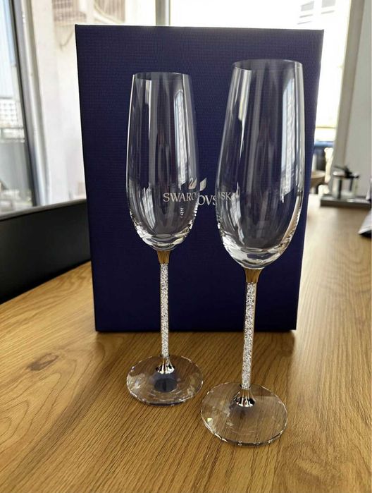 Чаши за Шампанско | Swarovski Crystalline Flutes НОВИ
