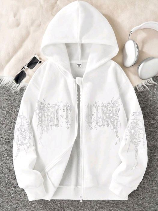 Детски суичър бял/розов 134 см./9г.