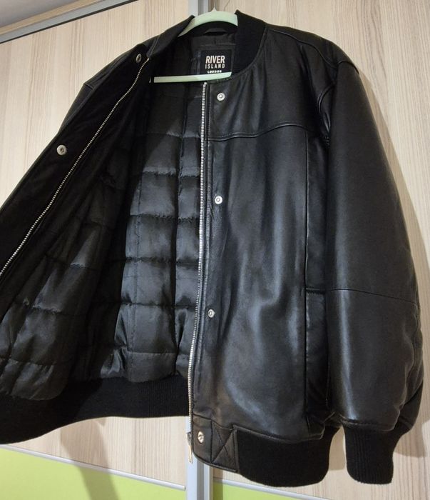 Ново кожено яке River Island, естествена кожа