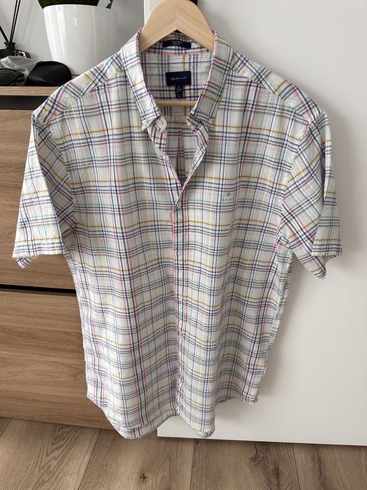 Camasa Gant cu Maneca Scurta Carouri Barbati | Marime XL