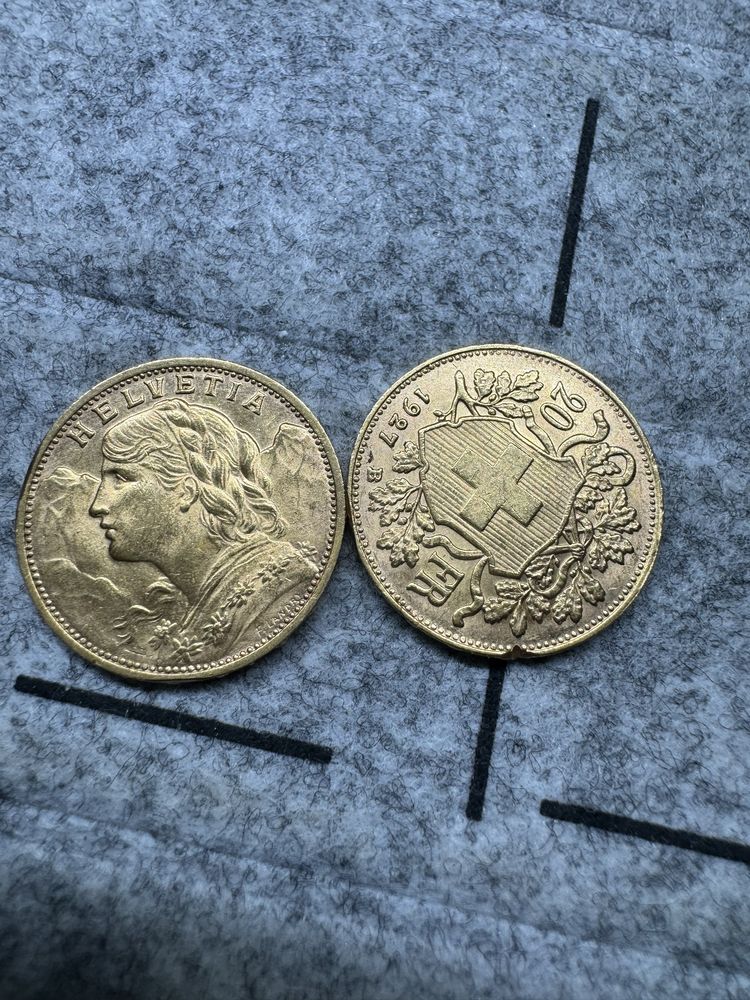 Moneda Aur 21,6K 20 Franci Elvetieni