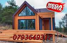 Vand case modulare moderne pe structura metalica,cabane tip A la cheie