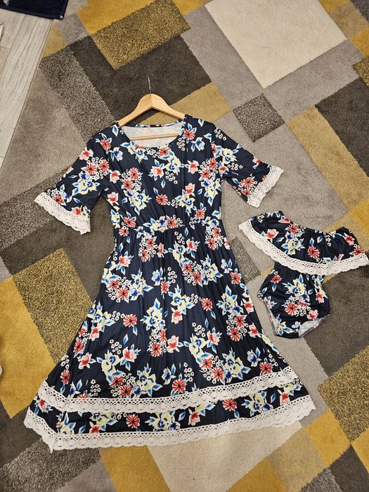 Set rochii mamă L - fiică (9-12 luni)