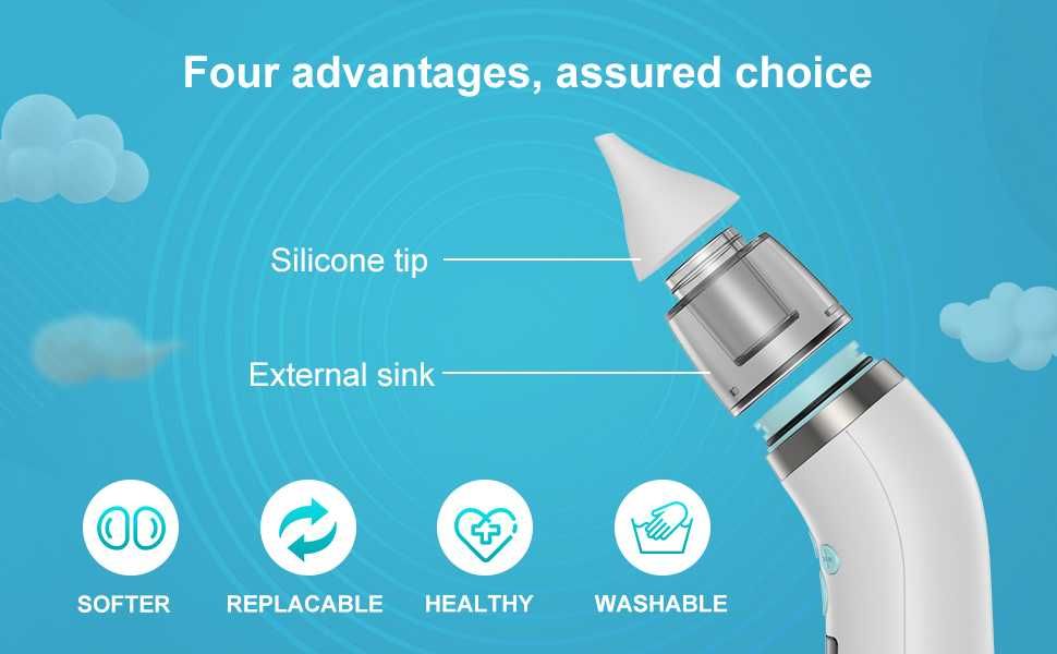 Бебешки аспиратор за нос с мелодии Uwelliky Baby Nasal Aspirator