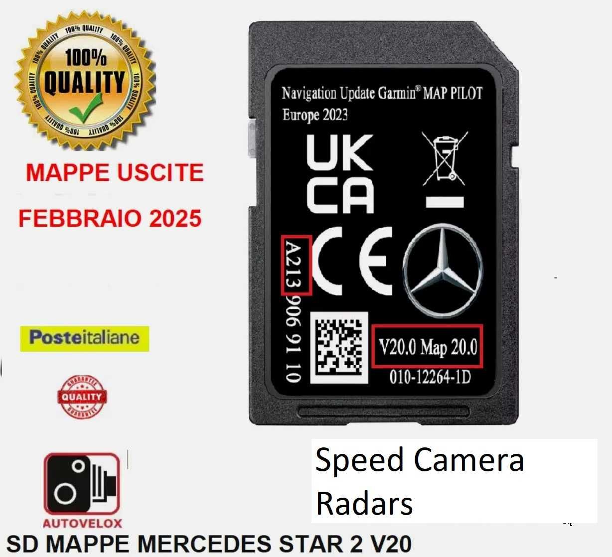 2023/2024 V20 Garmin Map Pilot Mercedes SD Card  C,V,E,GLC,GLK,X Star2