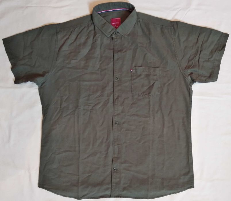 Рубашка хаки с коротким рукавом, р-р 54