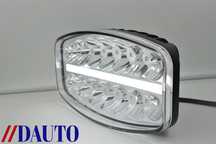 Proiector Slim, Full-Led, Pozitie si Faza Lunga Led, 12/24V, Dreptunghiular - Oval