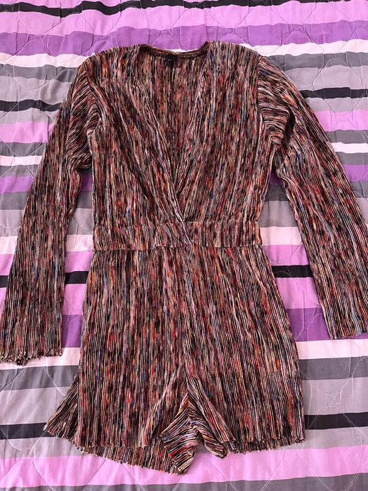 Гащеризон в есенни тонове с блестящи нишки