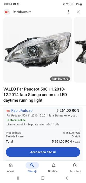 Far Peugeot 508 Led Bixenon Adaptiv Nou
