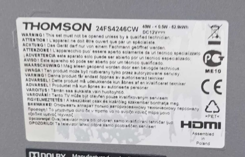 Televizor Thomson 24FS4246CW - 24 inch/61 cm pt camion 12v