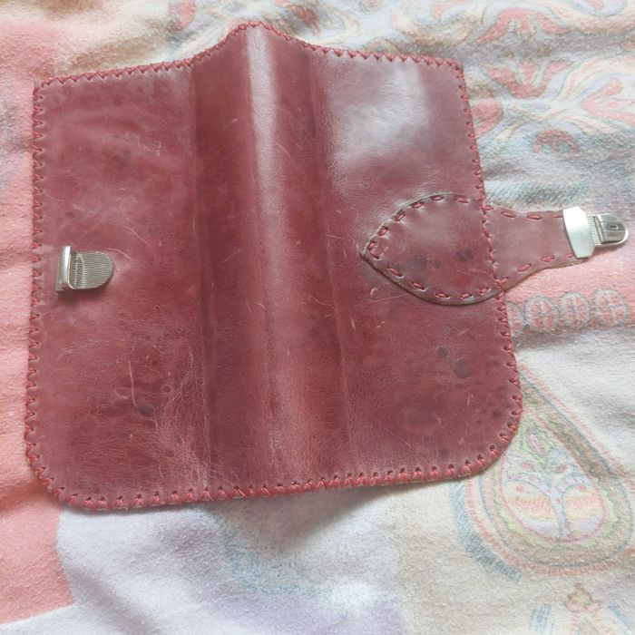 Portofel vintige piele lucrat manual