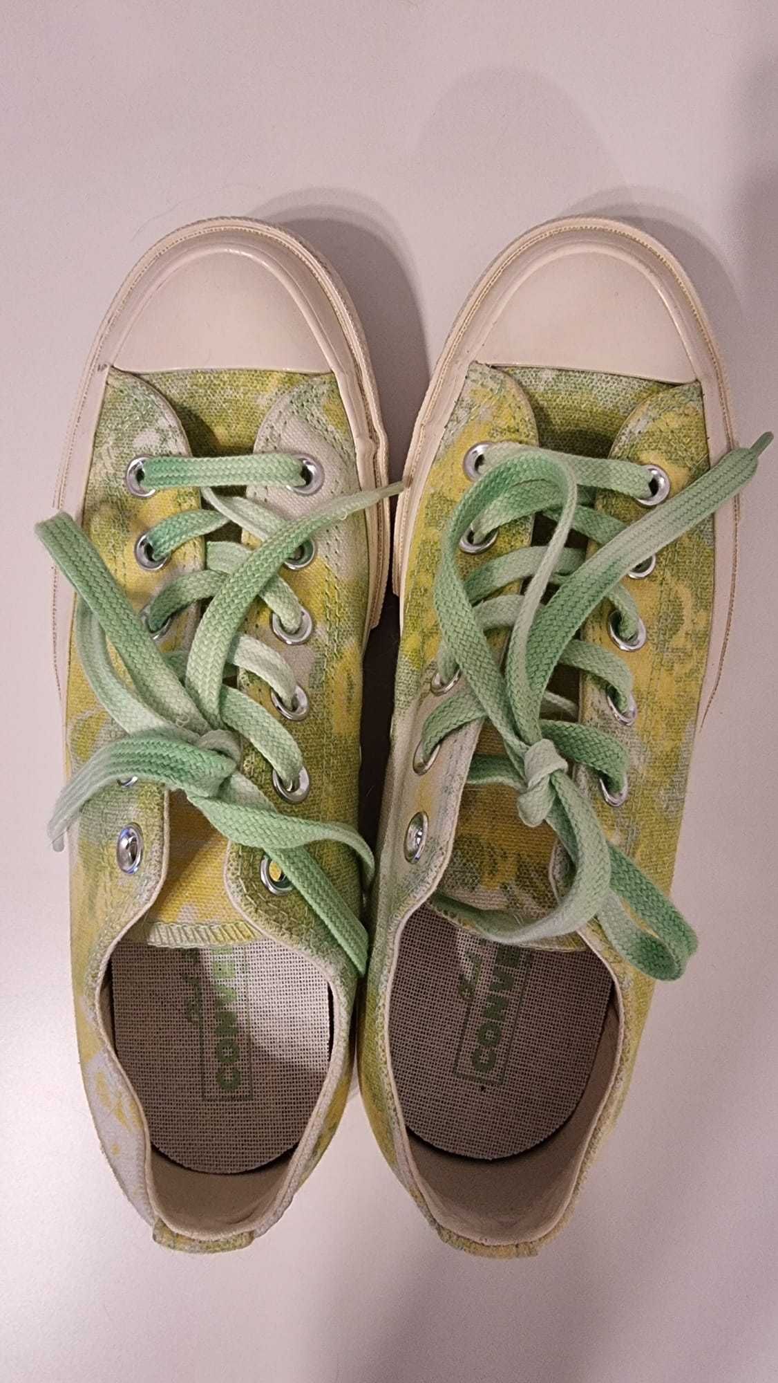 Tenisi Converse Chuck Taylor verde-galben, marimea 38, noi