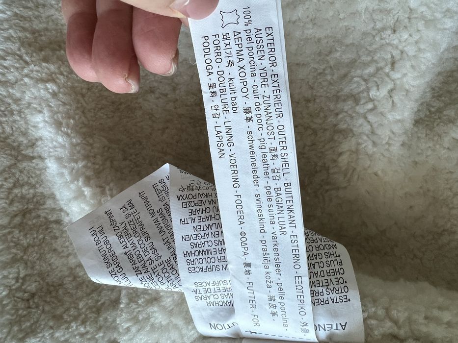 Jacheta Zara din piele de porc XS