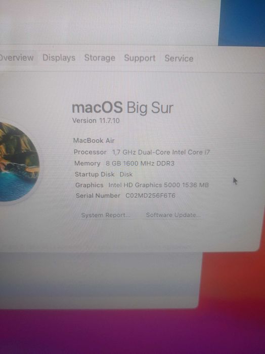 Macbook Air A1466 i7