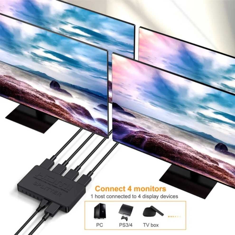 HDMI разветвитель/ сплиттер (Splitter) на 2 или 4 портов