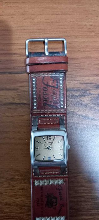 Ceas Fossil,curea lata din piele
