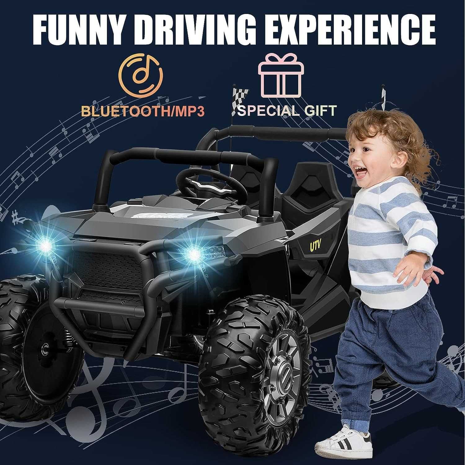 Акумулаторен Двуместен джип Off-Road Extreme 4X4 UTV 24V батерия