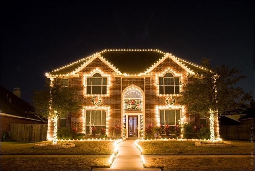 Новая 100метровая западная герлянда для украшения фасада дома читайте