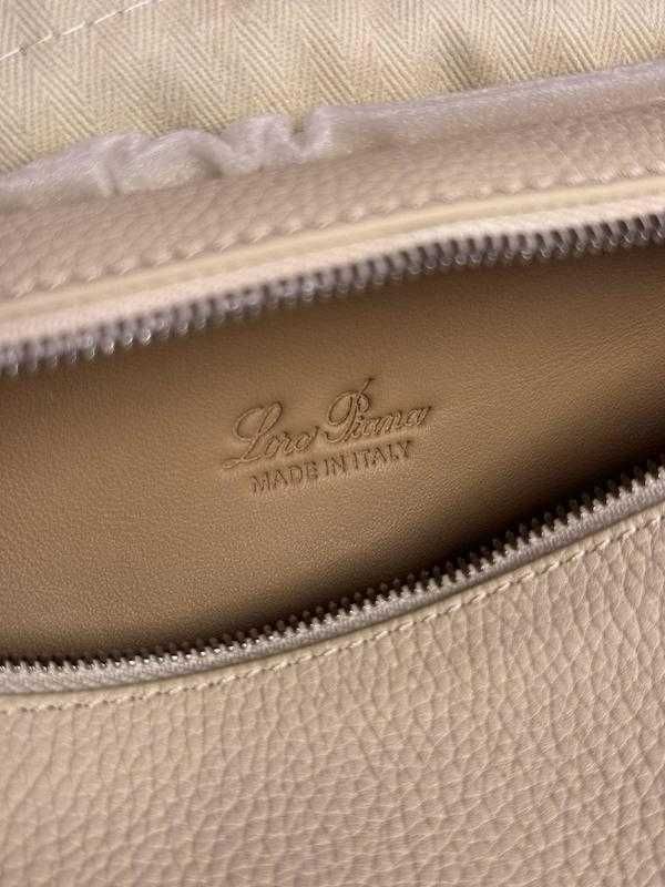 Geanta Loro Piana LP19, Crema Sabbia, 20 cm